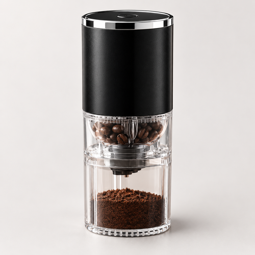 Stillward USB-C electric burr coffee grinder — product detail and styling view