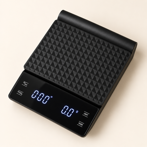 Stillward digital coffee scale with timer — studio product view